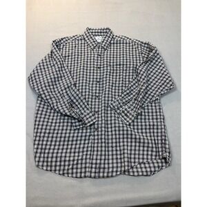 Vintage BROOKS BROTHERS SHIRT‎ Large L Black Brown Plaid Check Mens Dress Shirt